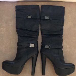 Jessica Simpson black boots size 7 knee high